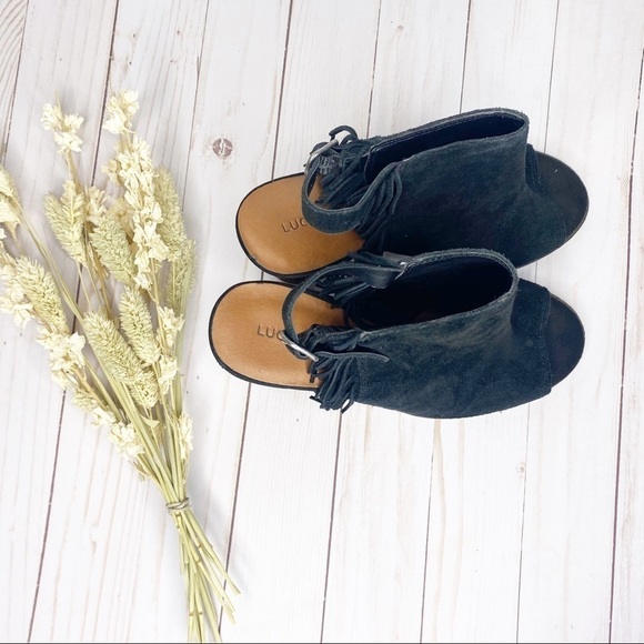 Lucky Brand 'Lantau' Slingback Suede Block heels - Picture 7 of 8